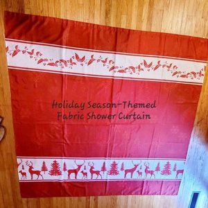 Holiday-Themed Fabric Shower Curtain